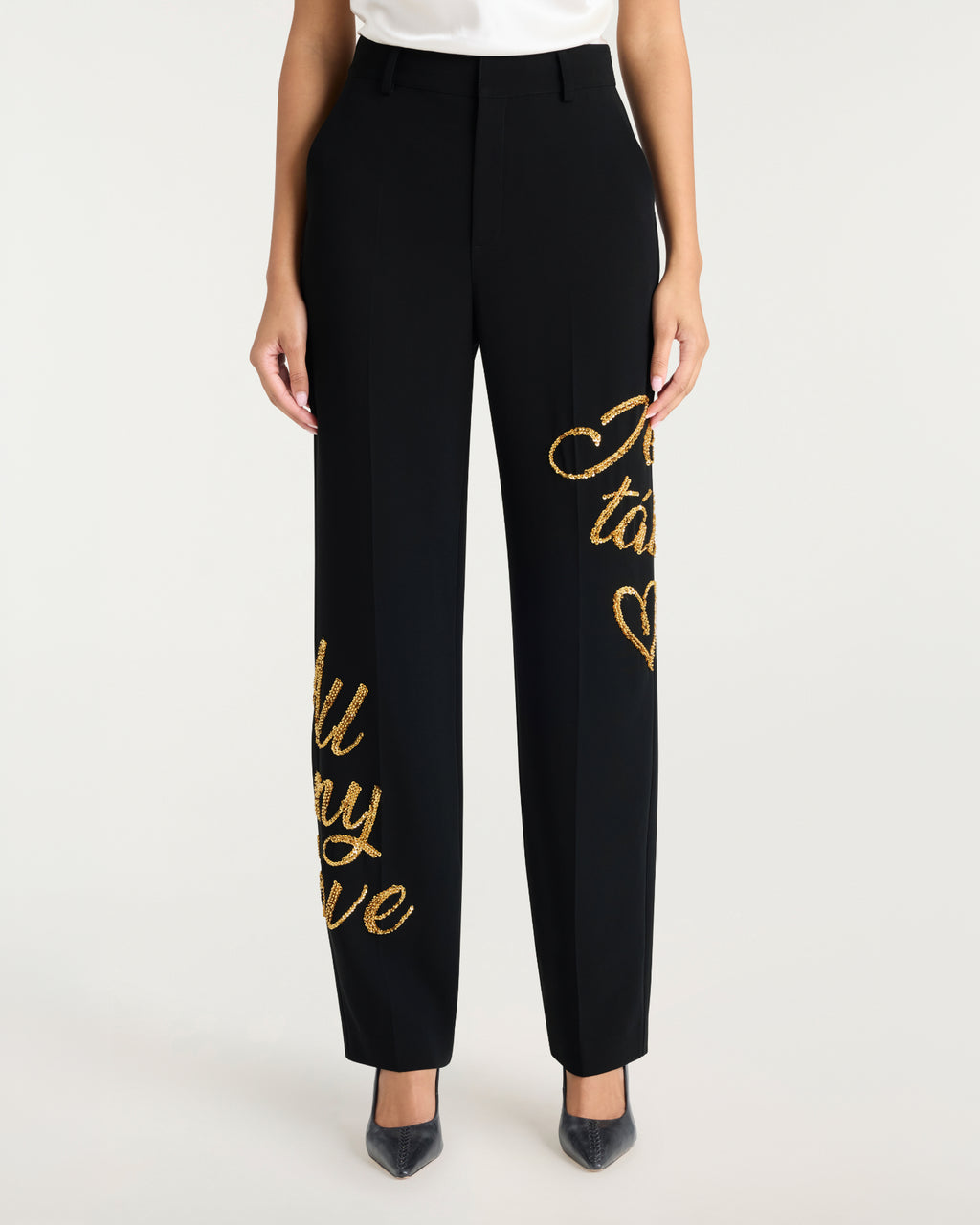 Crushed Sequin Loveletter Collins Pant