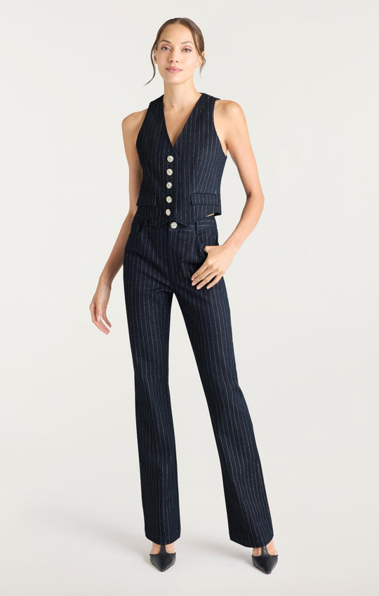 Metallic Pinstripe Shailene Pant
