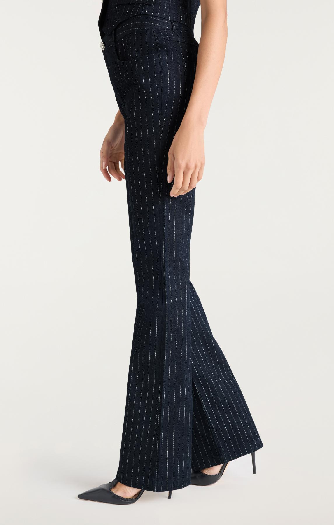 Metallic Pinstripe Shailene Pant