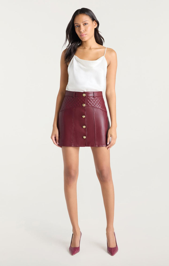 Vegan Leather Claudia Skirt – Cinq à Sept