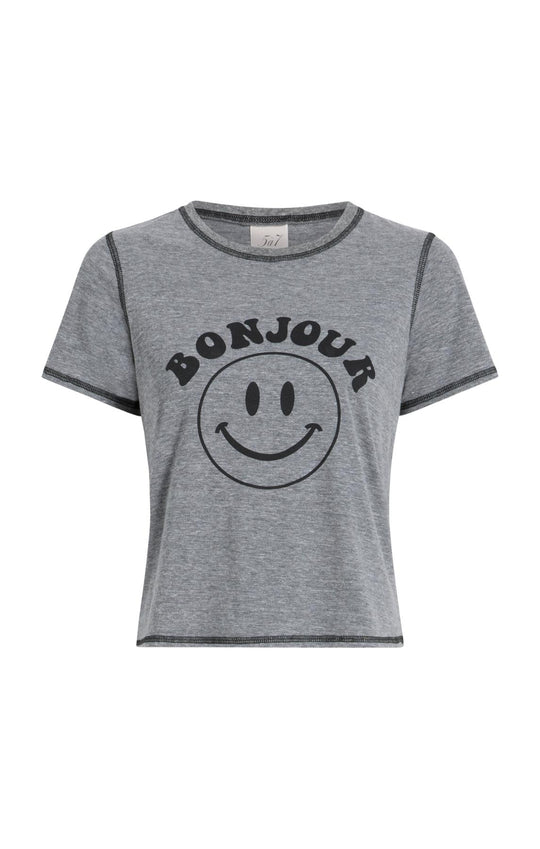 Bonjour Smiley Shrunken Tee