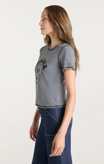 Bonjour Smiley Shrunken Tee