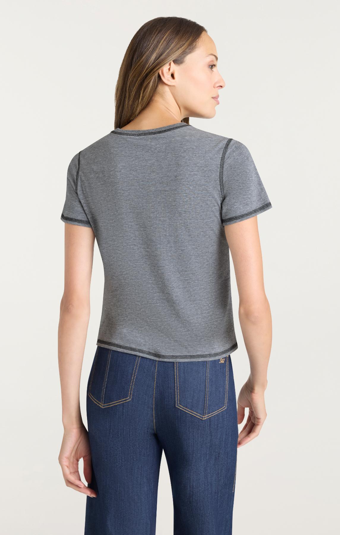 Bonjour Smiley Shrunken Tee