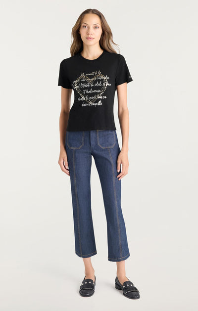 Studded Love Letter Shrunken Tee