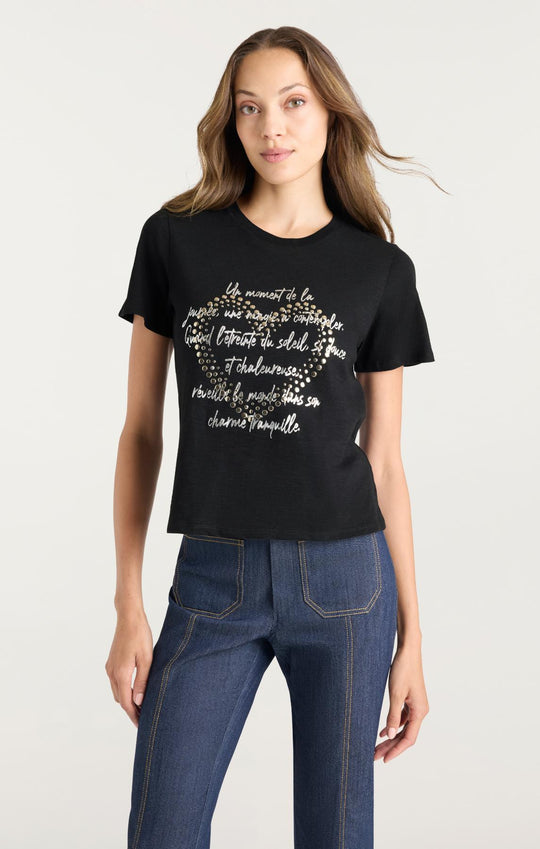Studded Love Letter Shrunken Tee