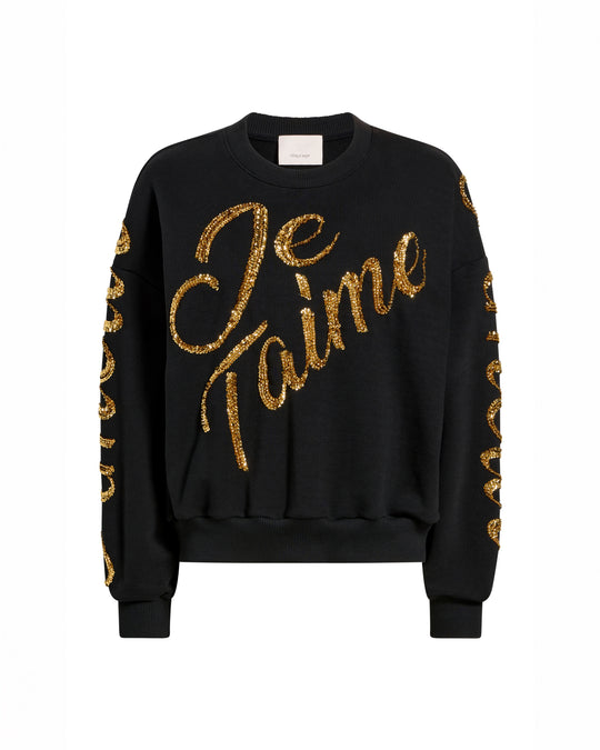 Crushed Sequin Loveletter Brandy Pullover