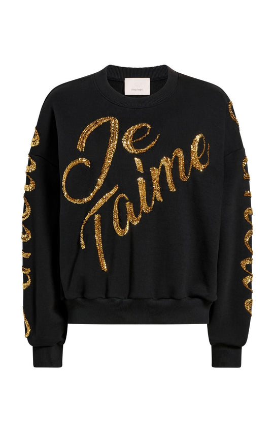 Crushed Sequin Loveletter Brandy Pullover