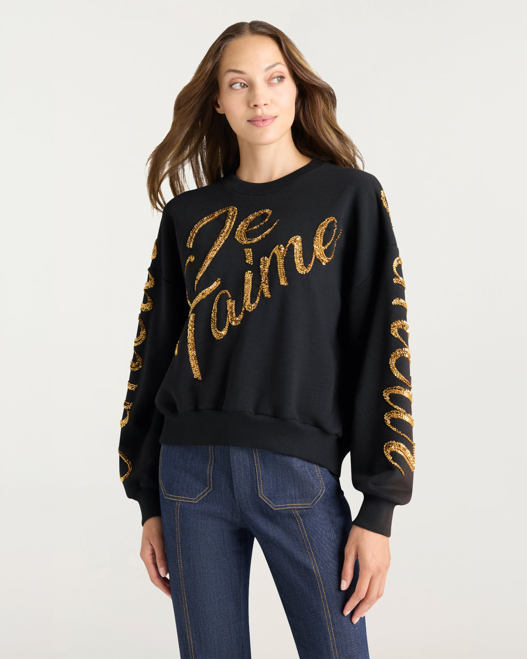 Crushed Sequin Loveletter Brandy Pullover