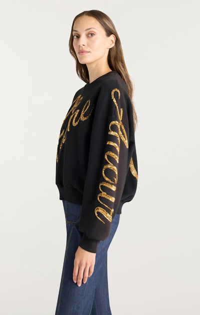 Crushed Sequin Loveletter Brandy Pullover