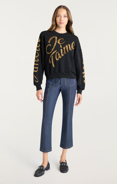 Crushed Sequin Loveletter Brandy Pullover