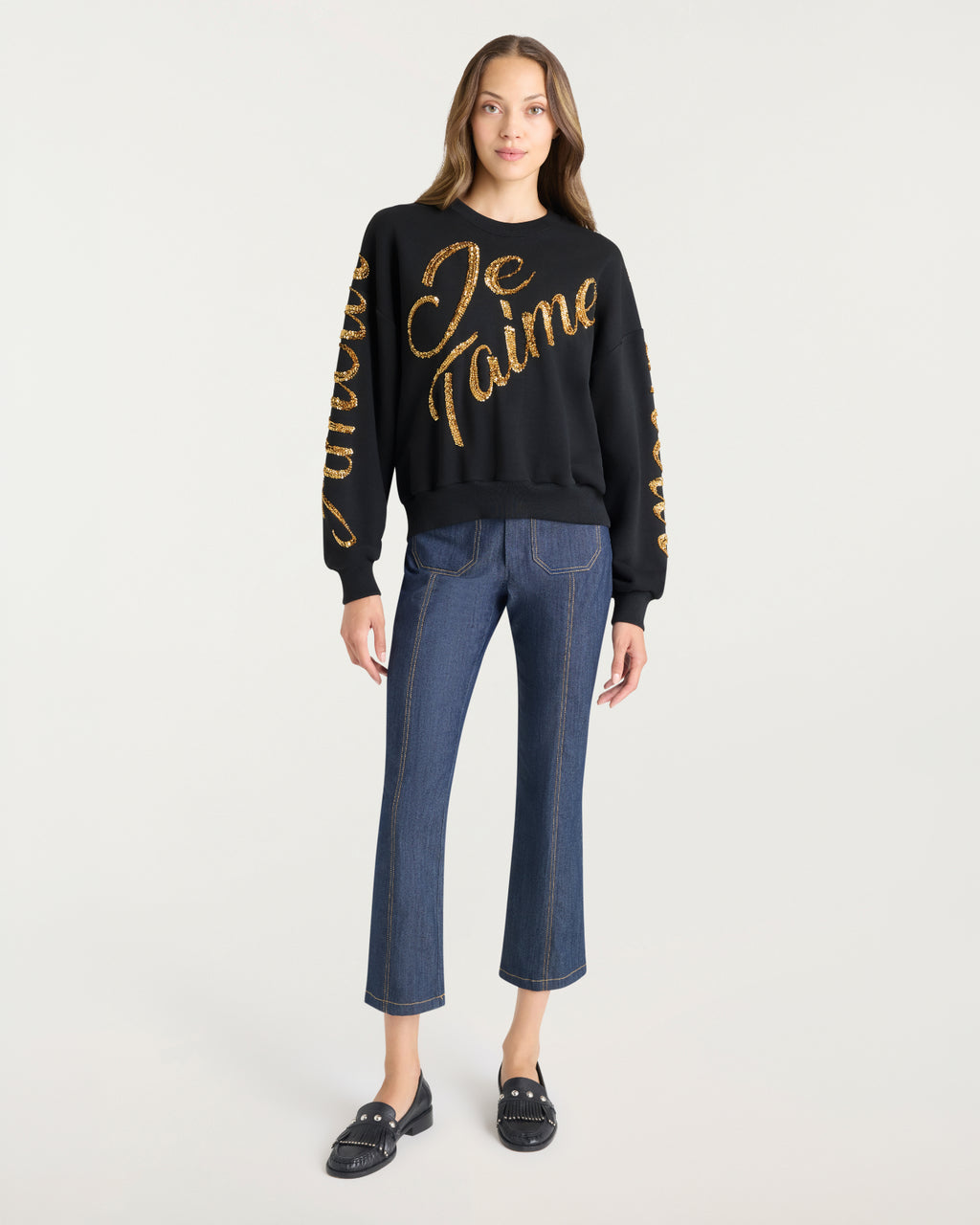 Crushed Sequin Loveletter Brandy Pullover