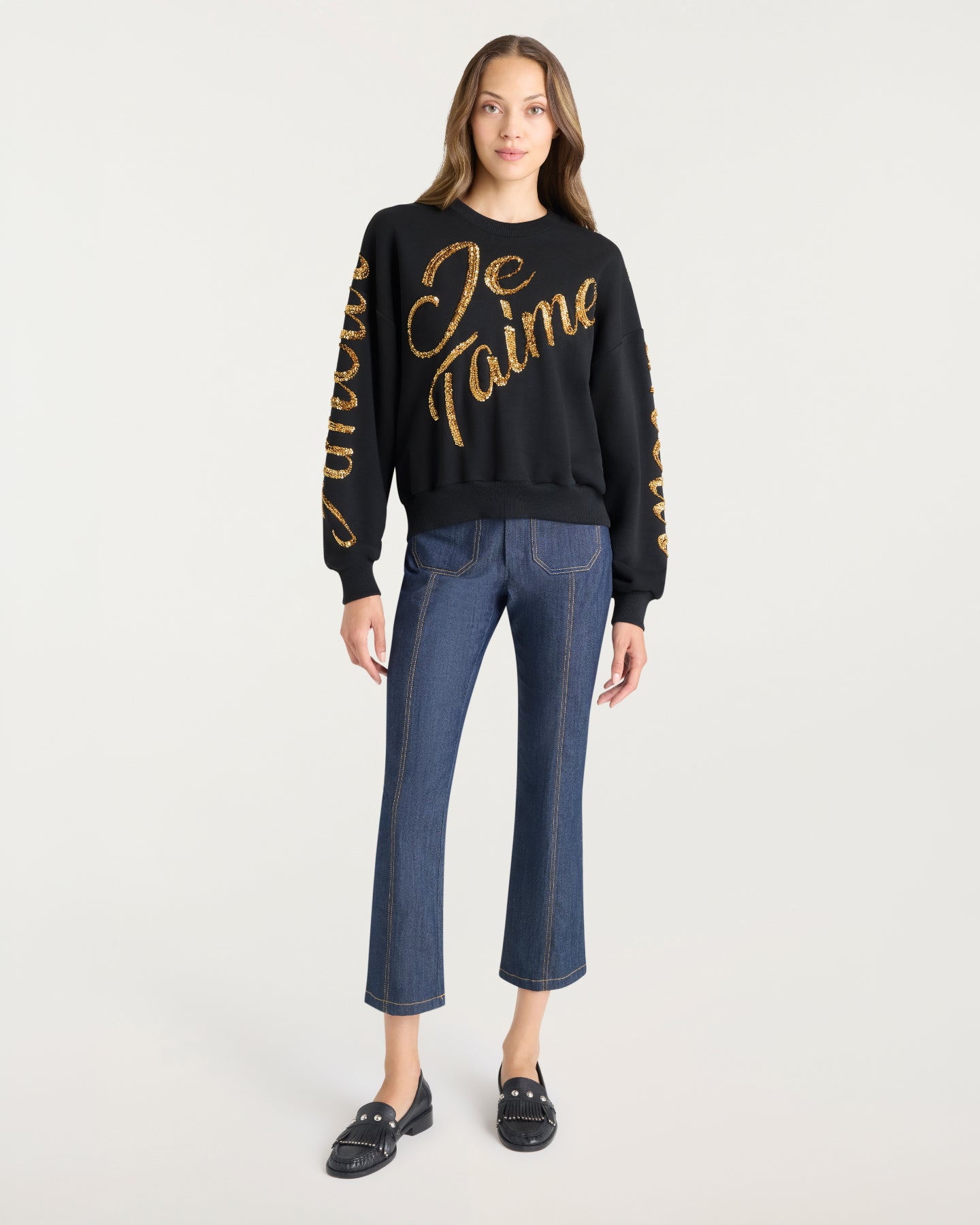 Crushed Sequin Loveletter Brandy Pullover