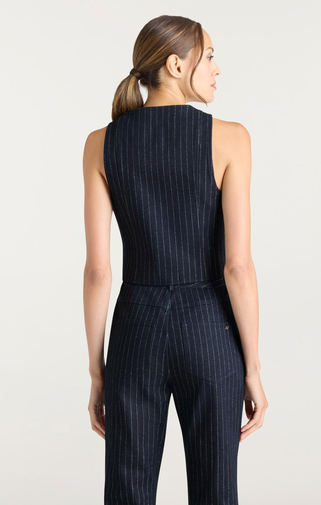 Metallic Pinstripe Anderson Vest