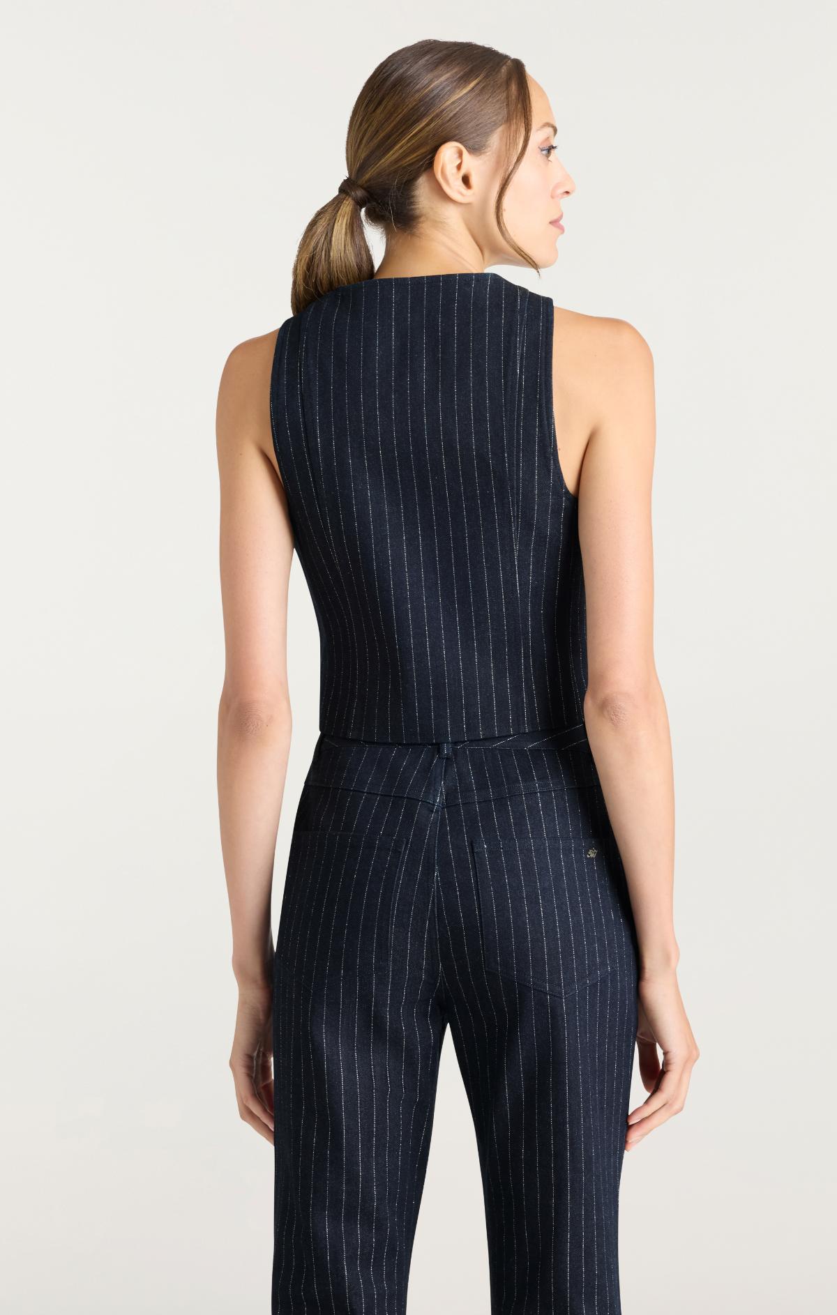 Metallic Pinstripe Anderson Vest