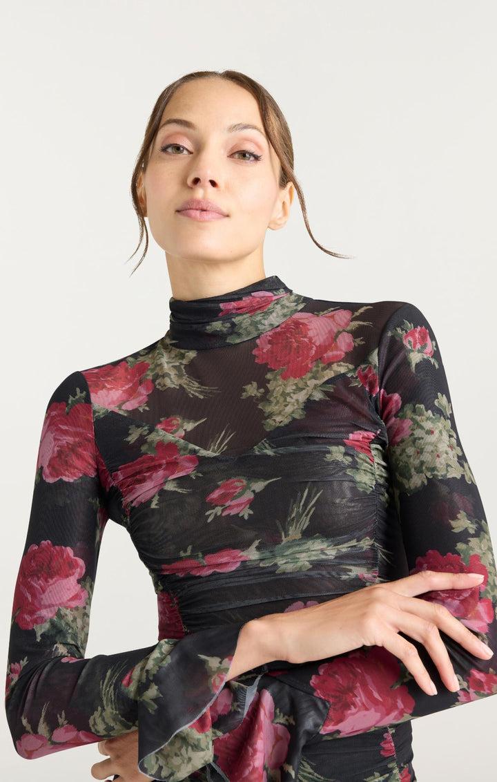  GENIUS COLLECTION CLEEVE ABBEY① Baroque Roses Lucy Top – Cinq à Sept