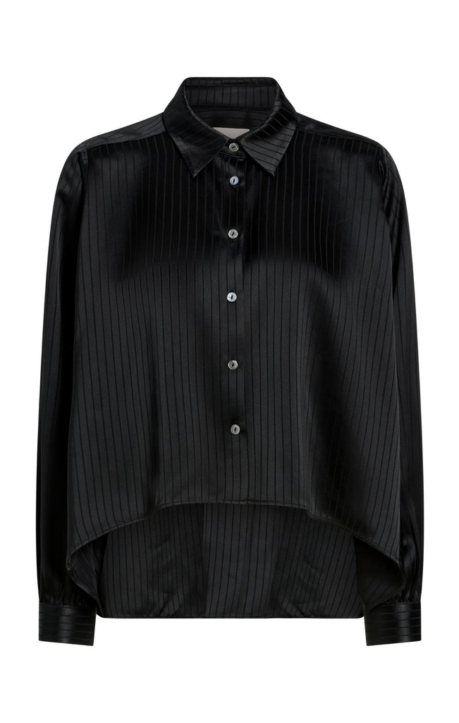 Georgia Satin Stripe Gasira Top – Cinq à Sept
