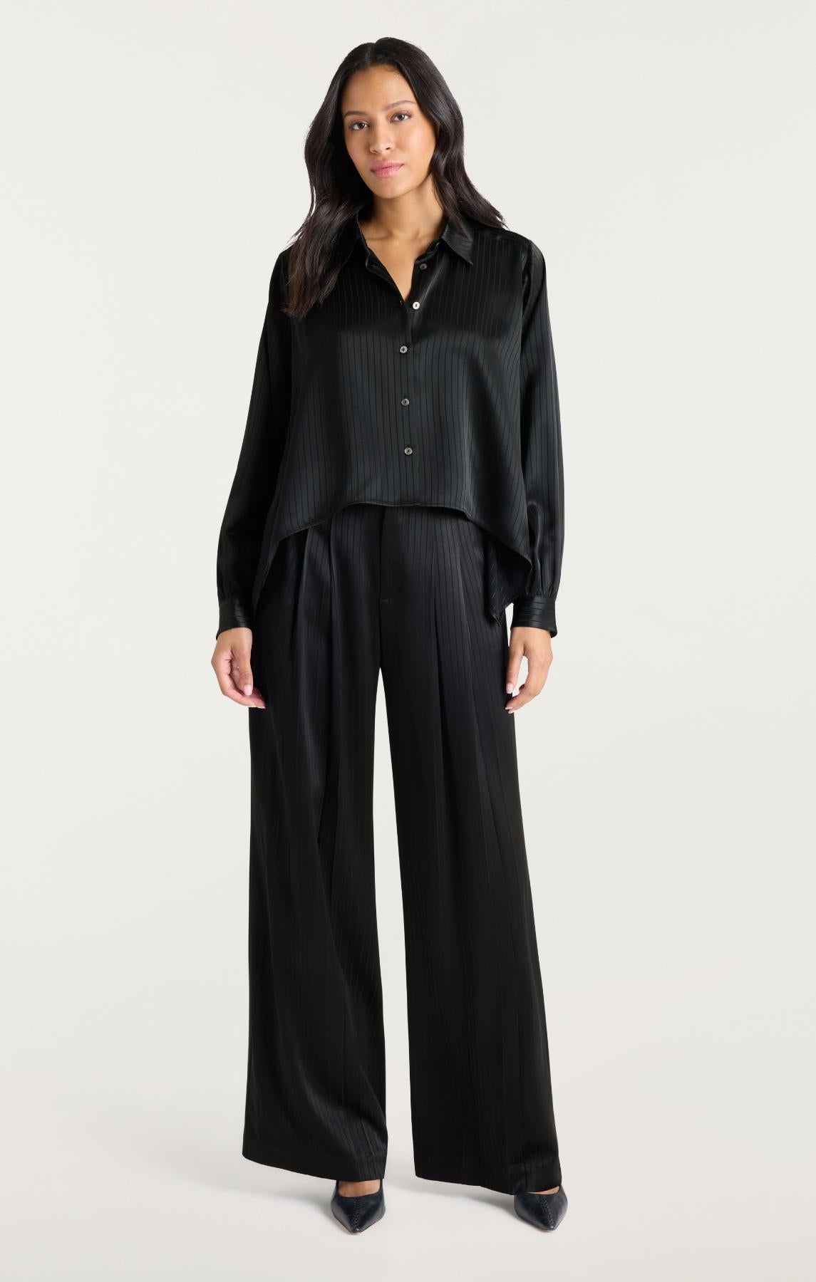 Georgia Satin Stripe Gasira Top