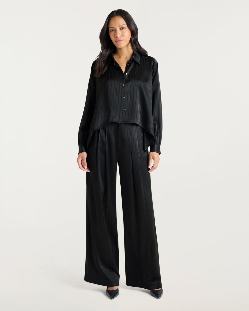 Georgia Satin Stripe Gasira Top