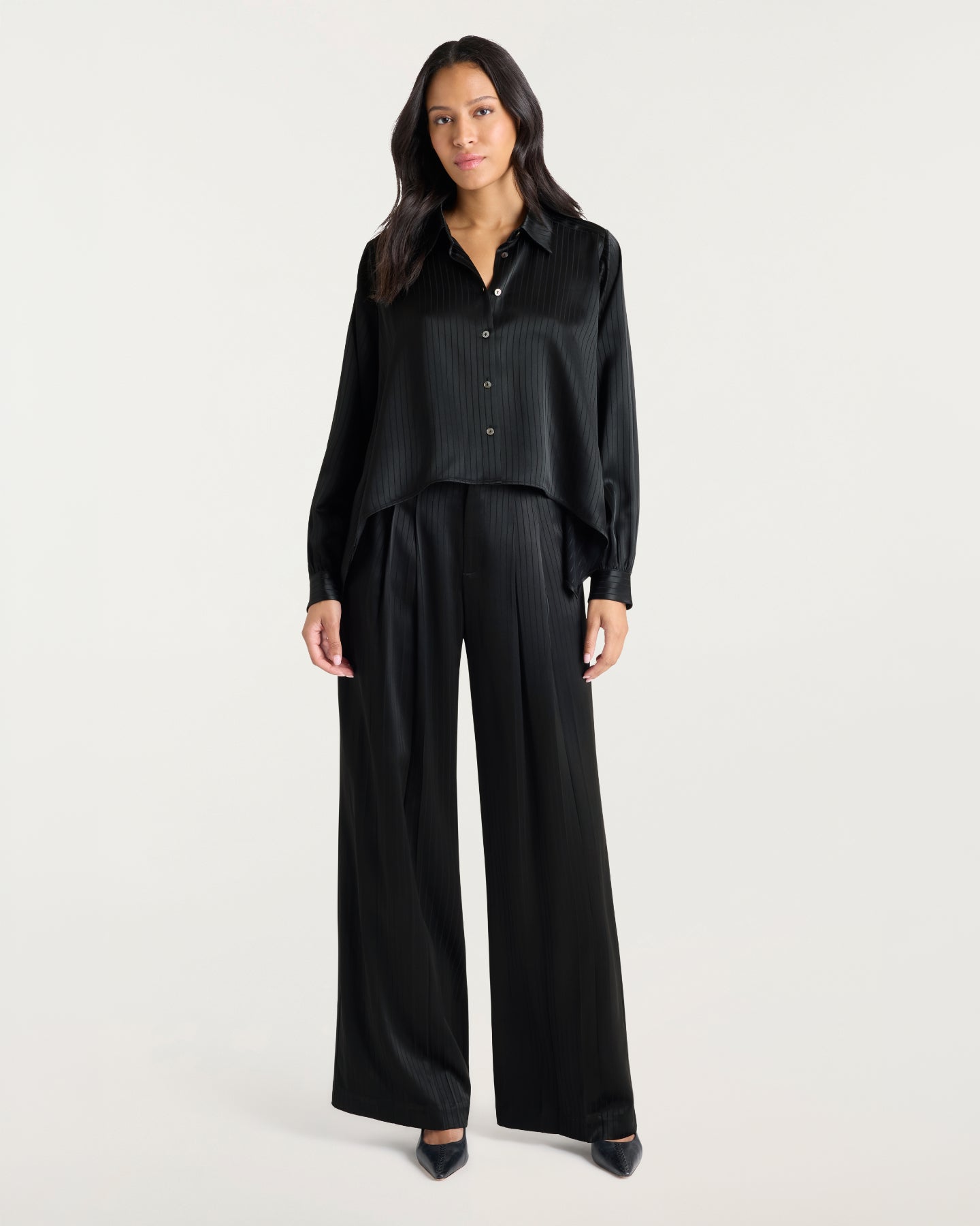 Georgia Satin Stripe Gasira Top