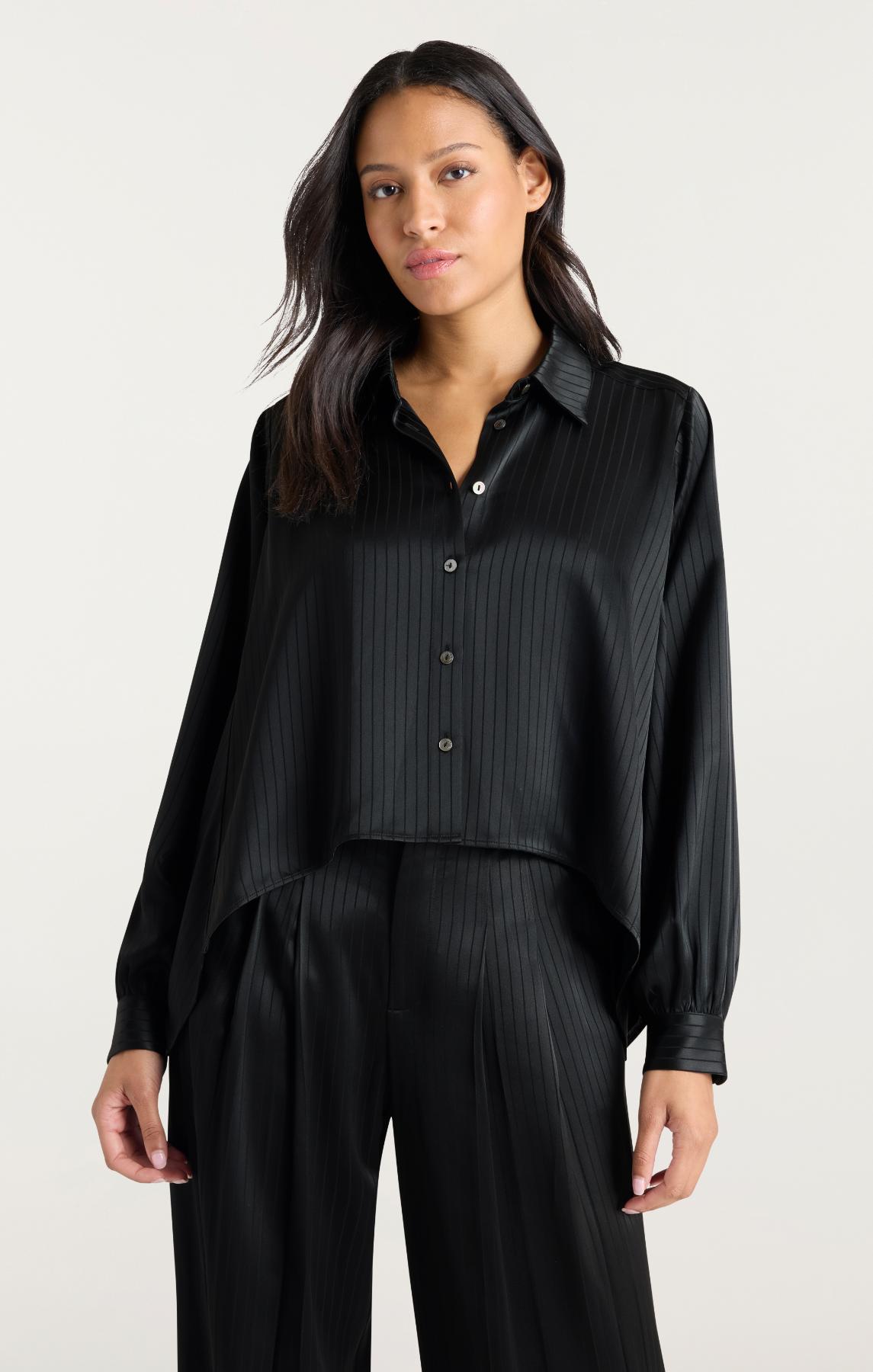 Georgia Satin Stripe Gasira Top