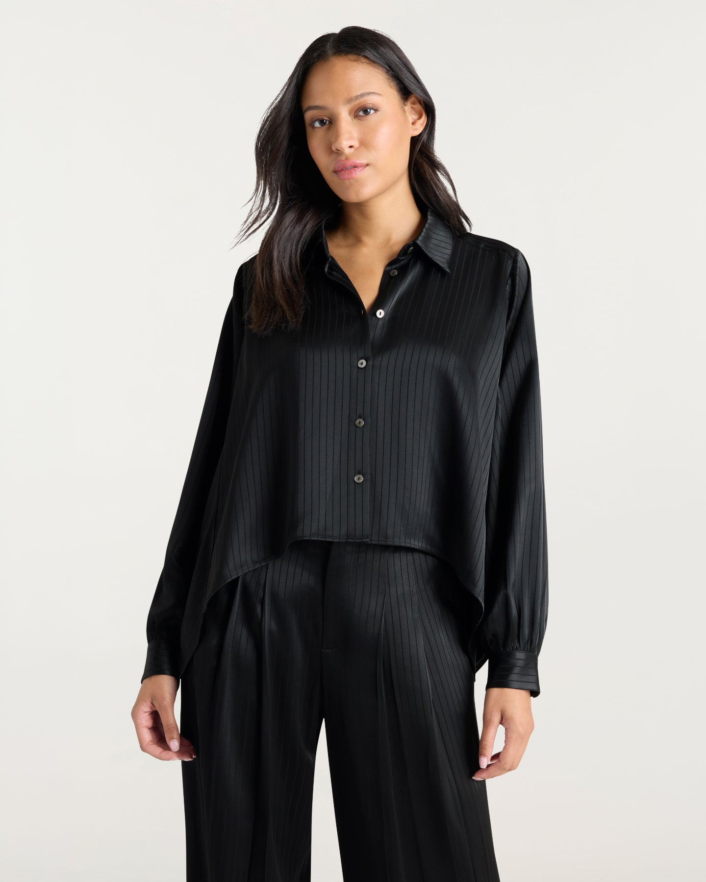 Georgia Satin Stripe Gasira Top