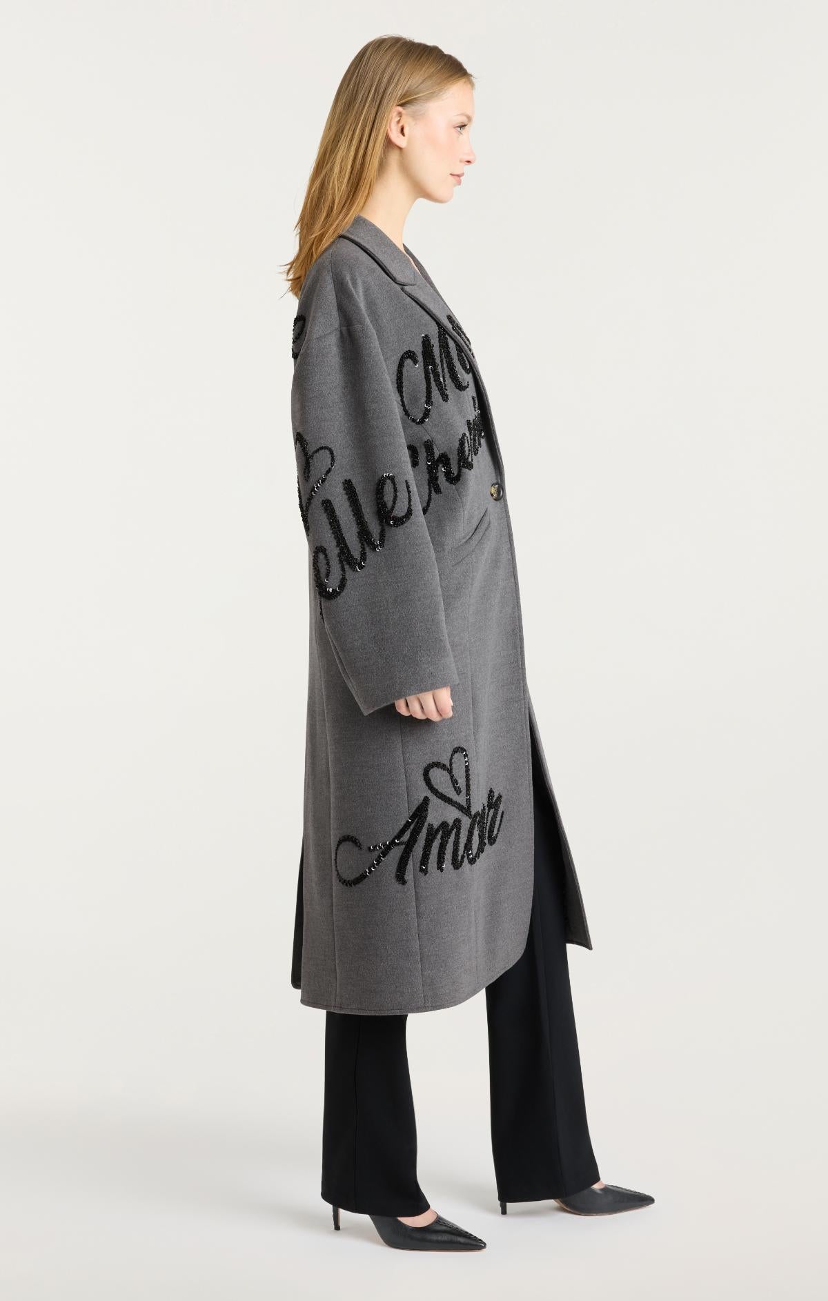 Crushed Sequin Loveletter Gravis Coat