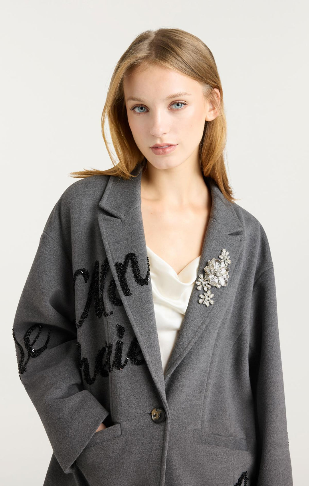 Crushed Sequin Loveletter Gravis Coat – Cinq à Sept