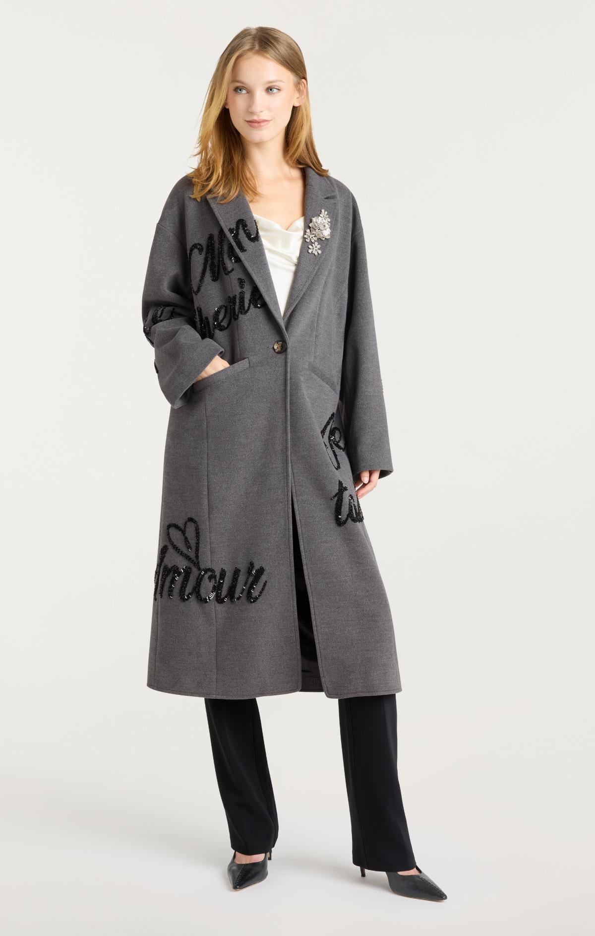 Crushed Sequin Loveletter Gravis Coat