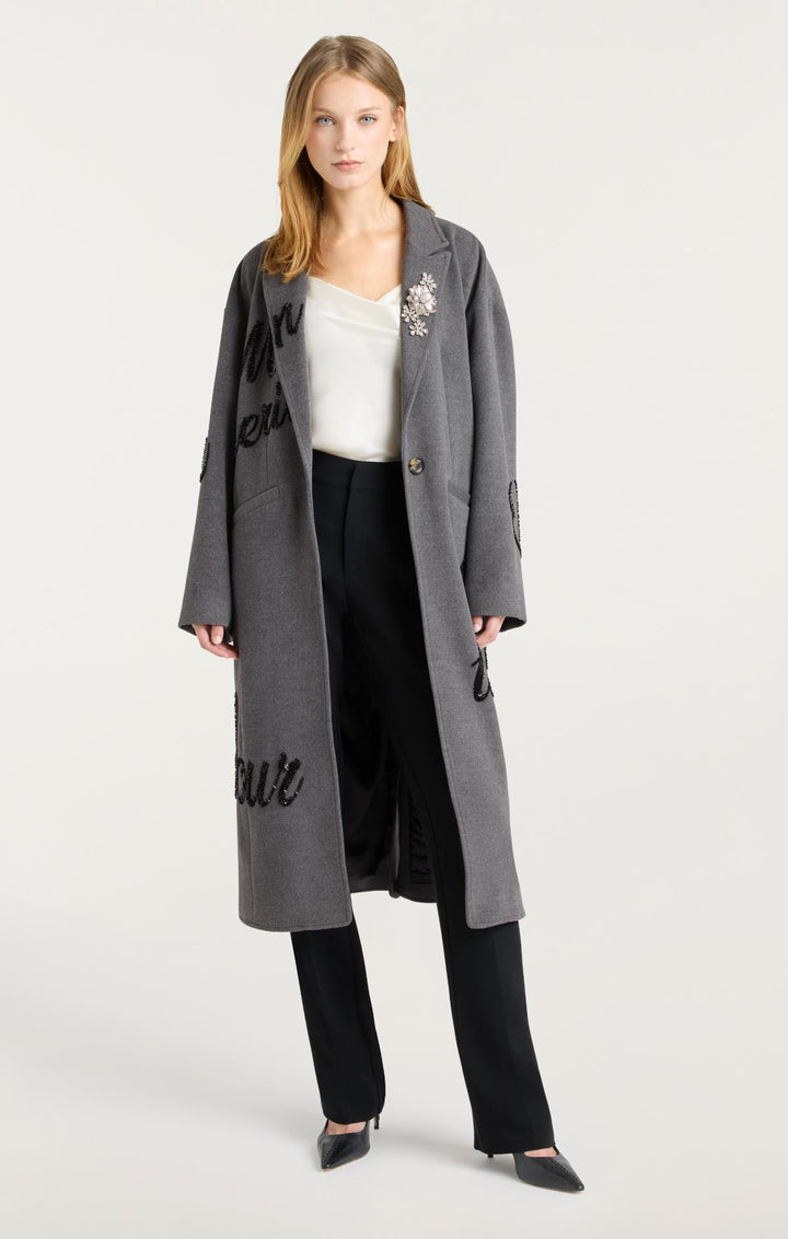 Crushed Sequin Loveletter Gravis Coat – Cinq à Sept