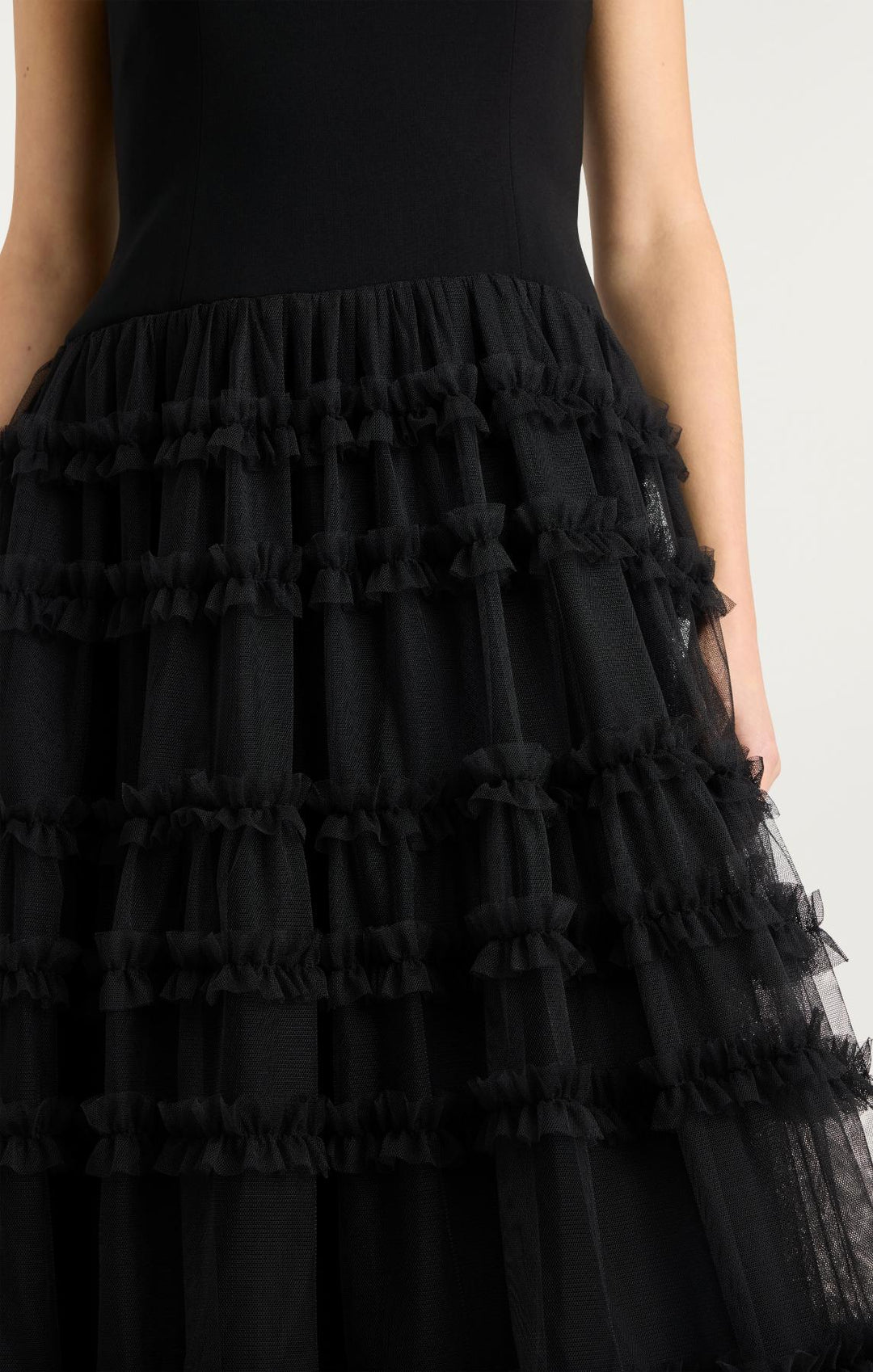 Cinq à Sept Women's Zoella Tulle Midi-Dress - Black