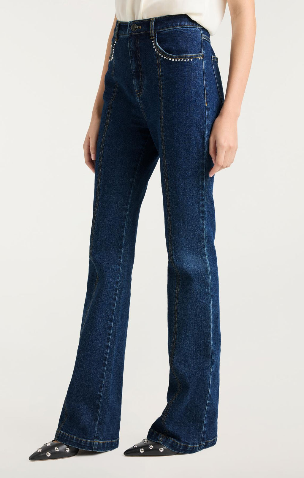 Studded Single Heart Shailene Jeans