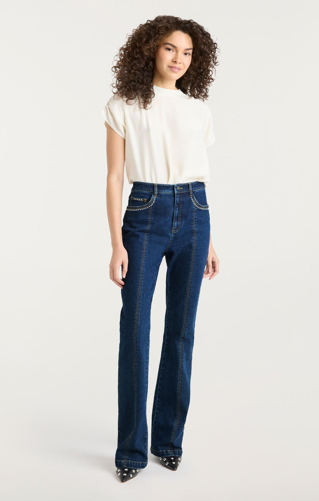 Studded Single Heart Shailene Jeans