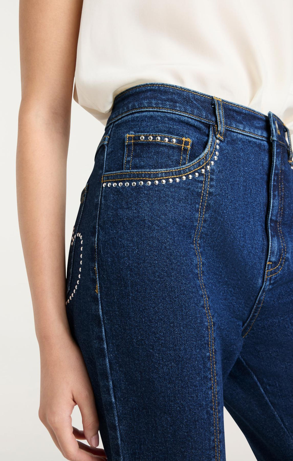Studded Single Heart Shailene Jeans