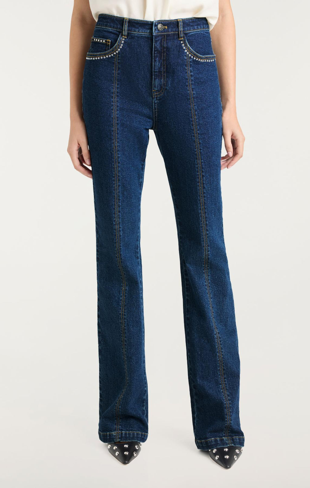 Studded Single Heart Shailene Jeans