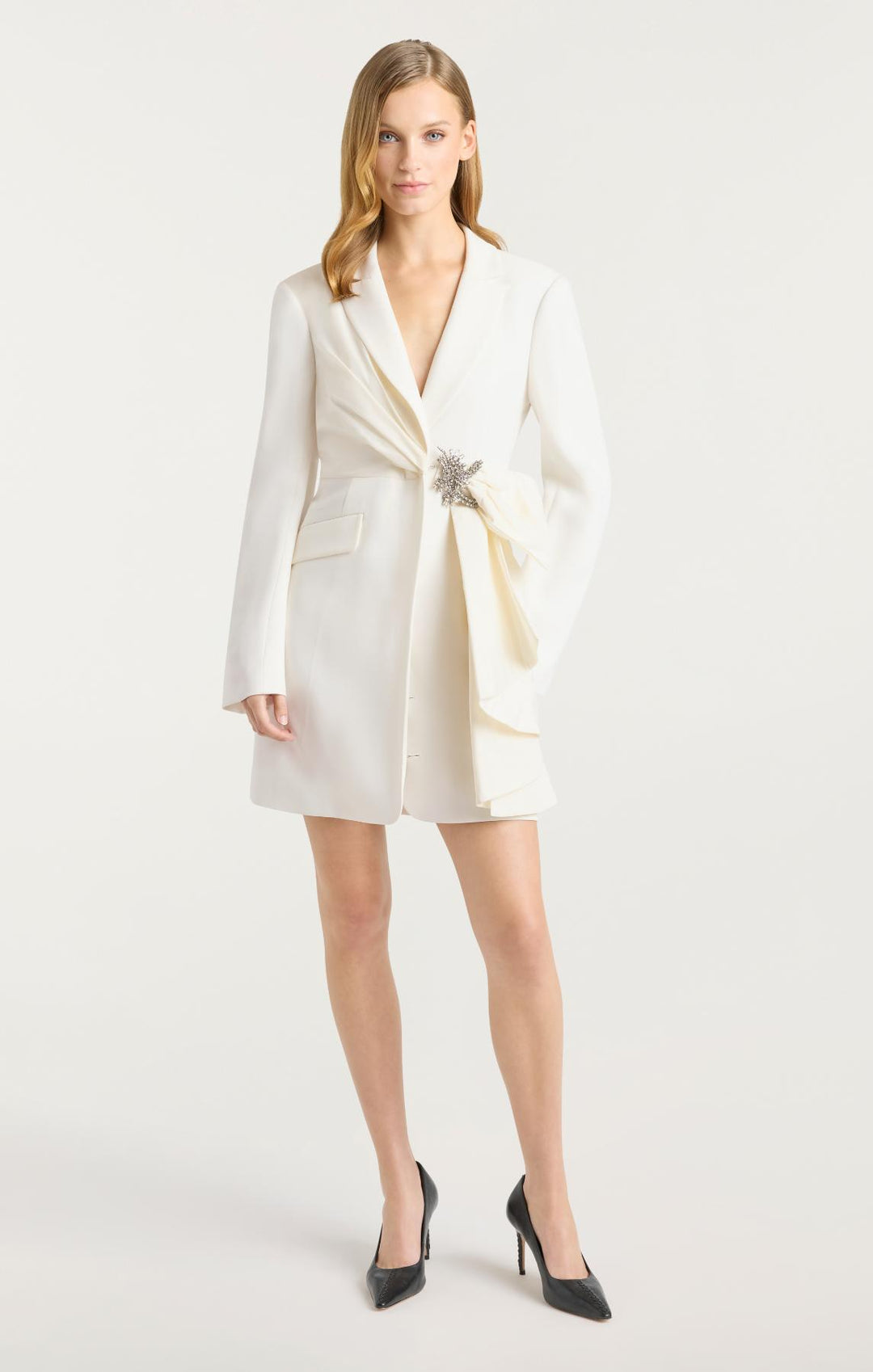 Taffeta Bow Cheyenne Dress 0 / Ivory Taffeta Bow Cheyenne Dress 0 / Ivory