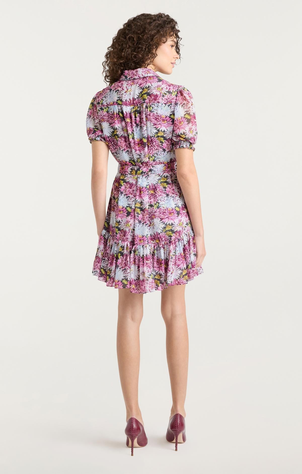 Dahlia Print Halbini Dress