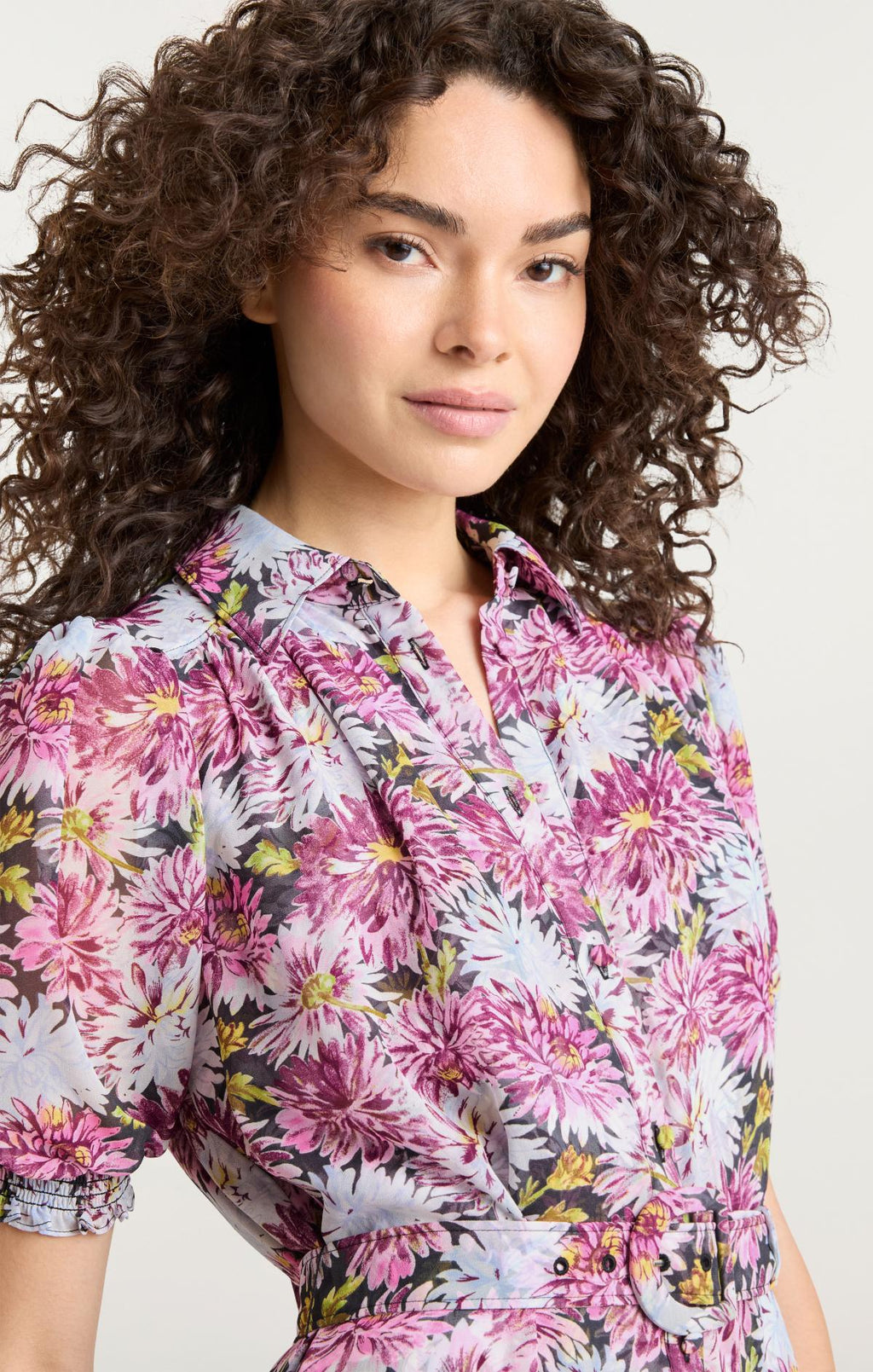 Dahlia Print Halbini Dress