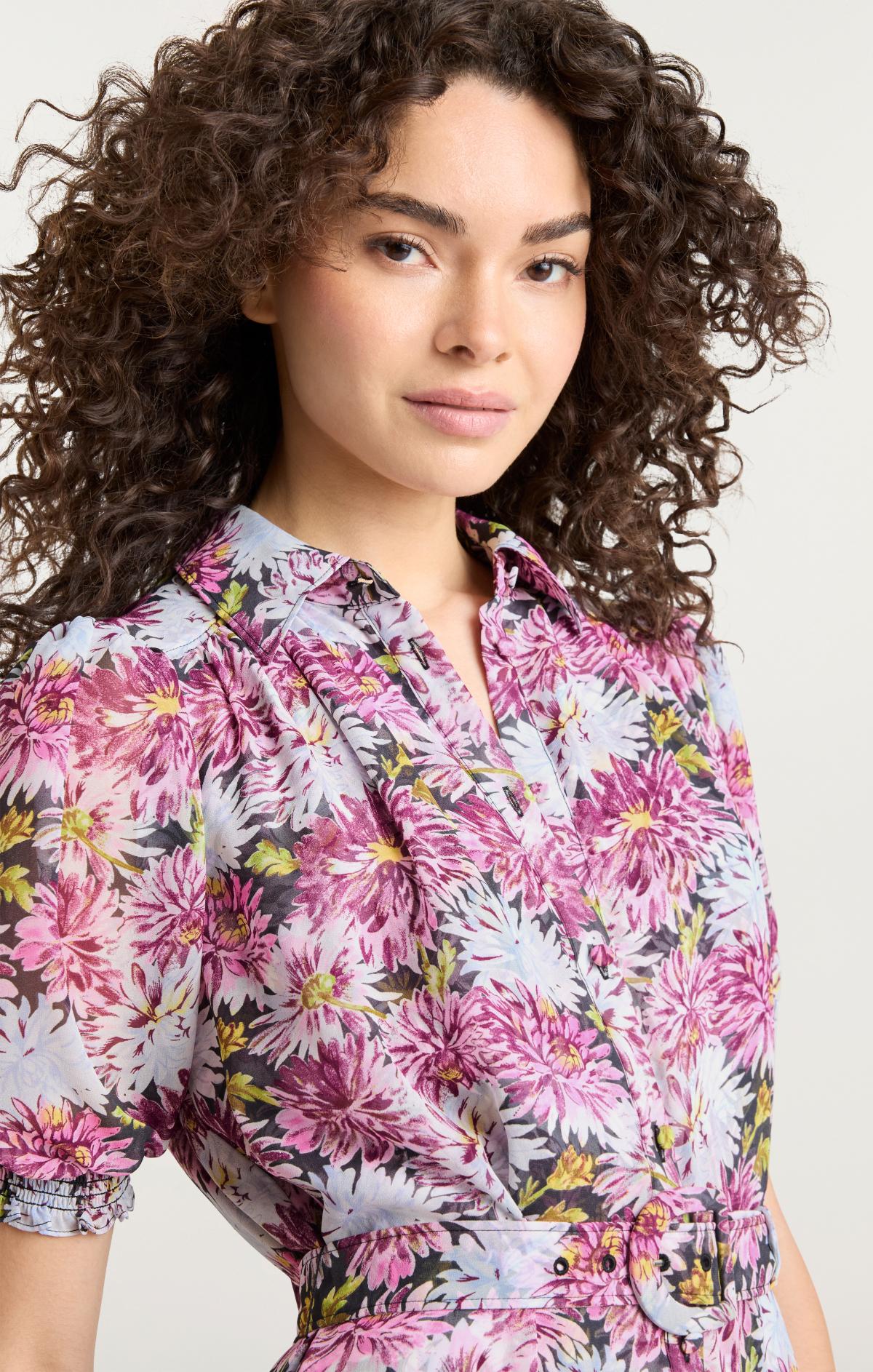 Dahlia Print Halbini Dress