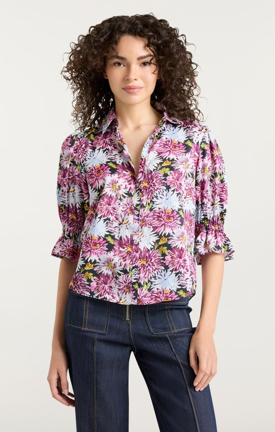 Dahlia Print Fiona Top