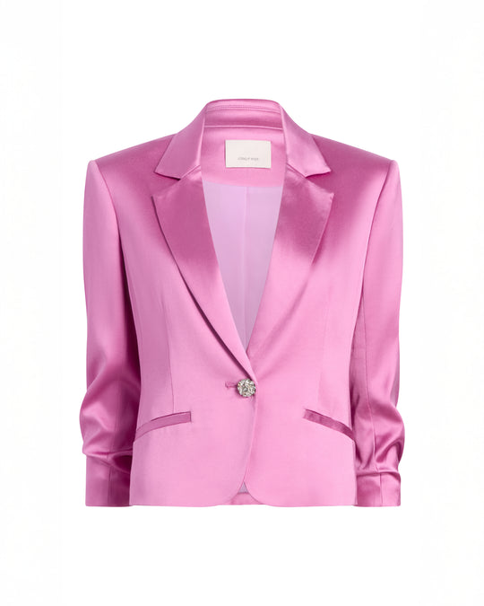 Textured Satin Le Petit Khloe Blazer