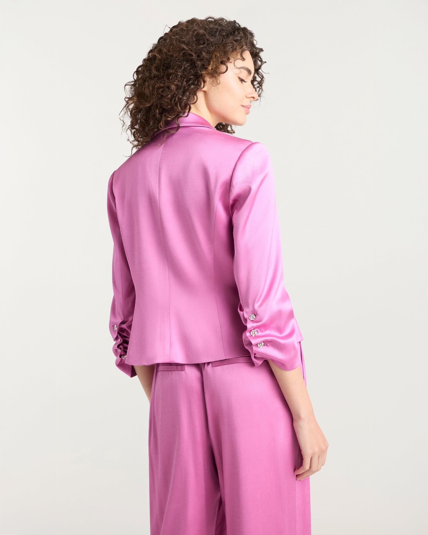 Textured Satin Le Petit Khloe Blazer