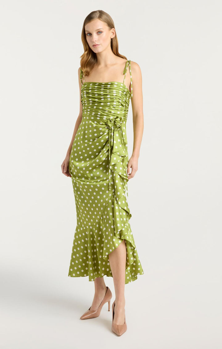 Cinq  Sept Camille Polka Dot Dress - Pickle/ivory - 0