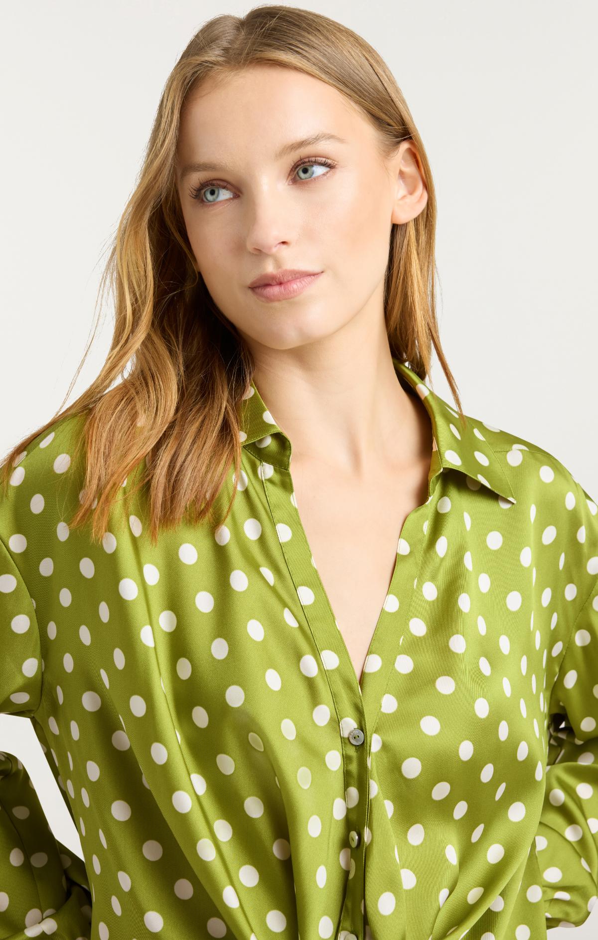 Camille Polka Dot Marianna Top