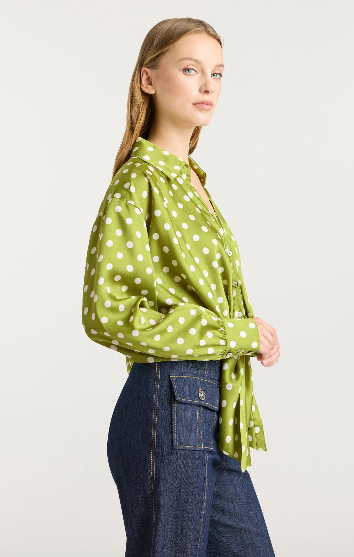Camille Polka Dot Marianna Top