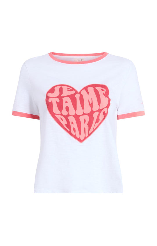 Je Taime Paris Shrunken Ringer Tee