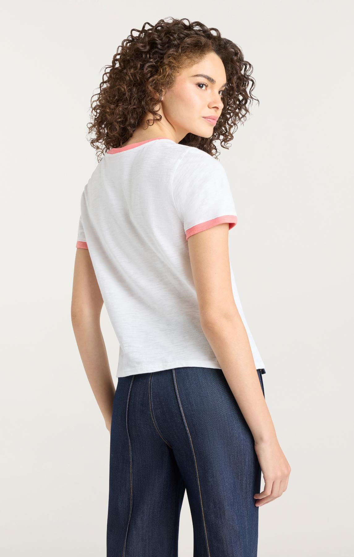 Je Taime Paris Shrunken Ringer Tee