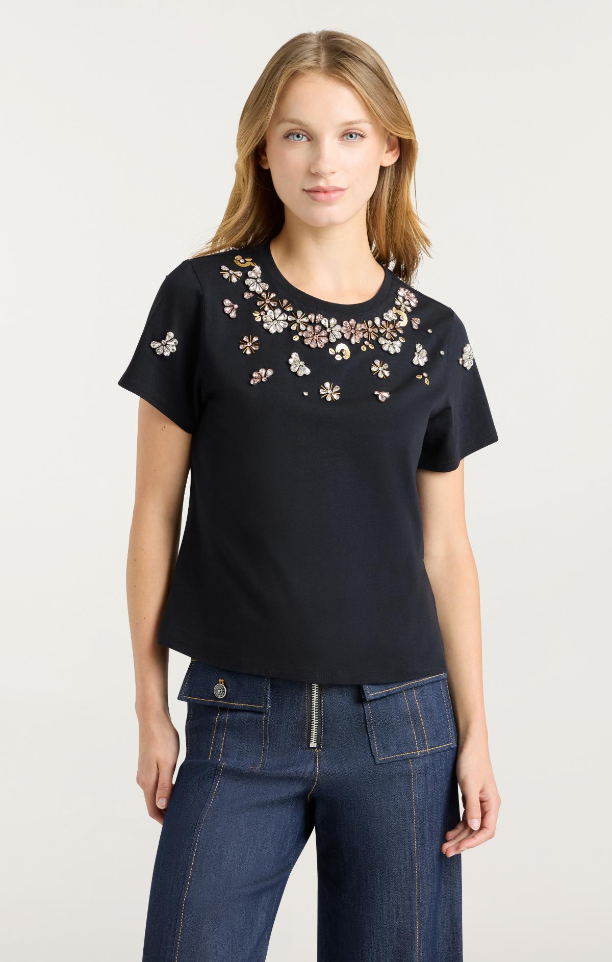 Tumbling Flowers Shrunken Tee