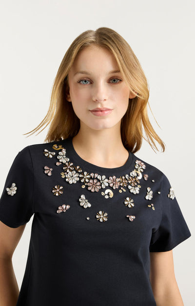 Tumbling Flowers Shrunken Tee