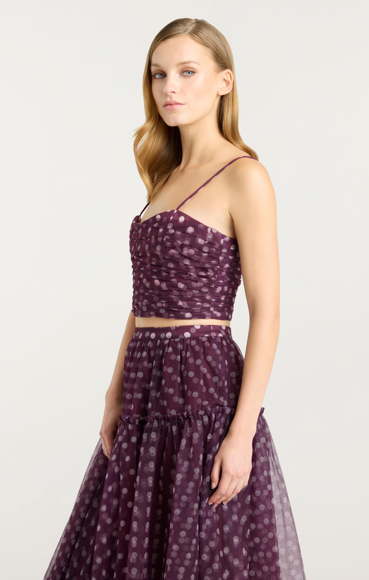 Camille Polka Dot Selly Top