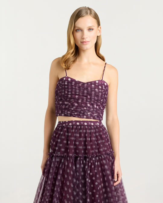 Camille Polka Dot Selly Top